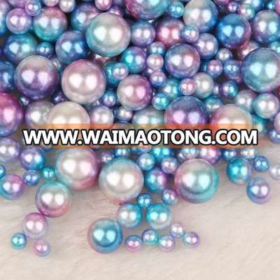 Mixed Color No Hole ABS Round Pearls Imitation Pearl Beads